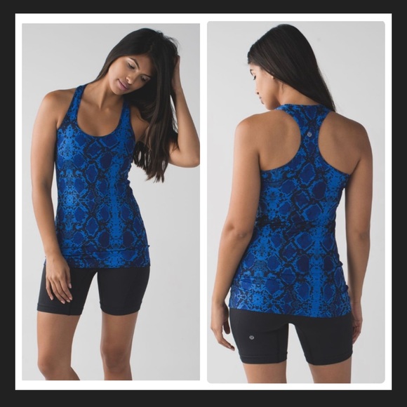 lululemon athletica Tops - Lululemon Cool Racerback
Mini Ziggy Snake Pipe Dream Blue Sapphire Blue